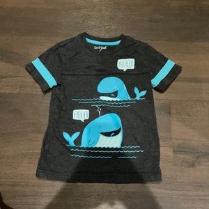 3 for $15 Cat and Jack boys whale shirt 5t